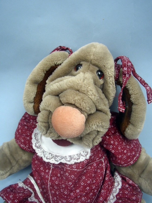 original wrinkles dog puppet